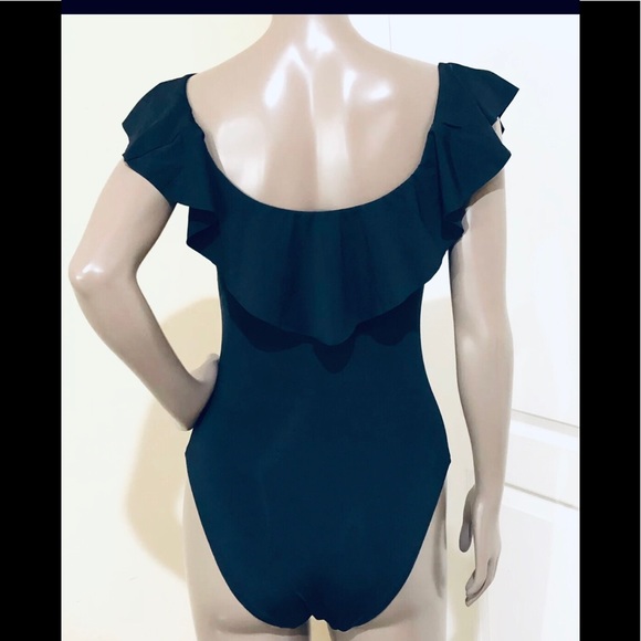 Trina Turk Off Shoulder Flounce Swimsuit - Picture 4 of 8